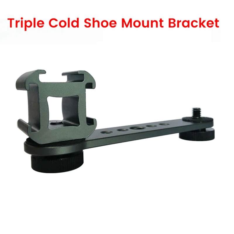 Triple Cold Shoe Mount Bracket Extension Bar Hot Shoe Mount For Gimbal Stabilizer Tripod Camera Flash Light
Triple Cold Shoe Mount Bracket Extension Bar Hot Shoe Mount For Gimbal Stabilizer Tripod Camera Flash Light