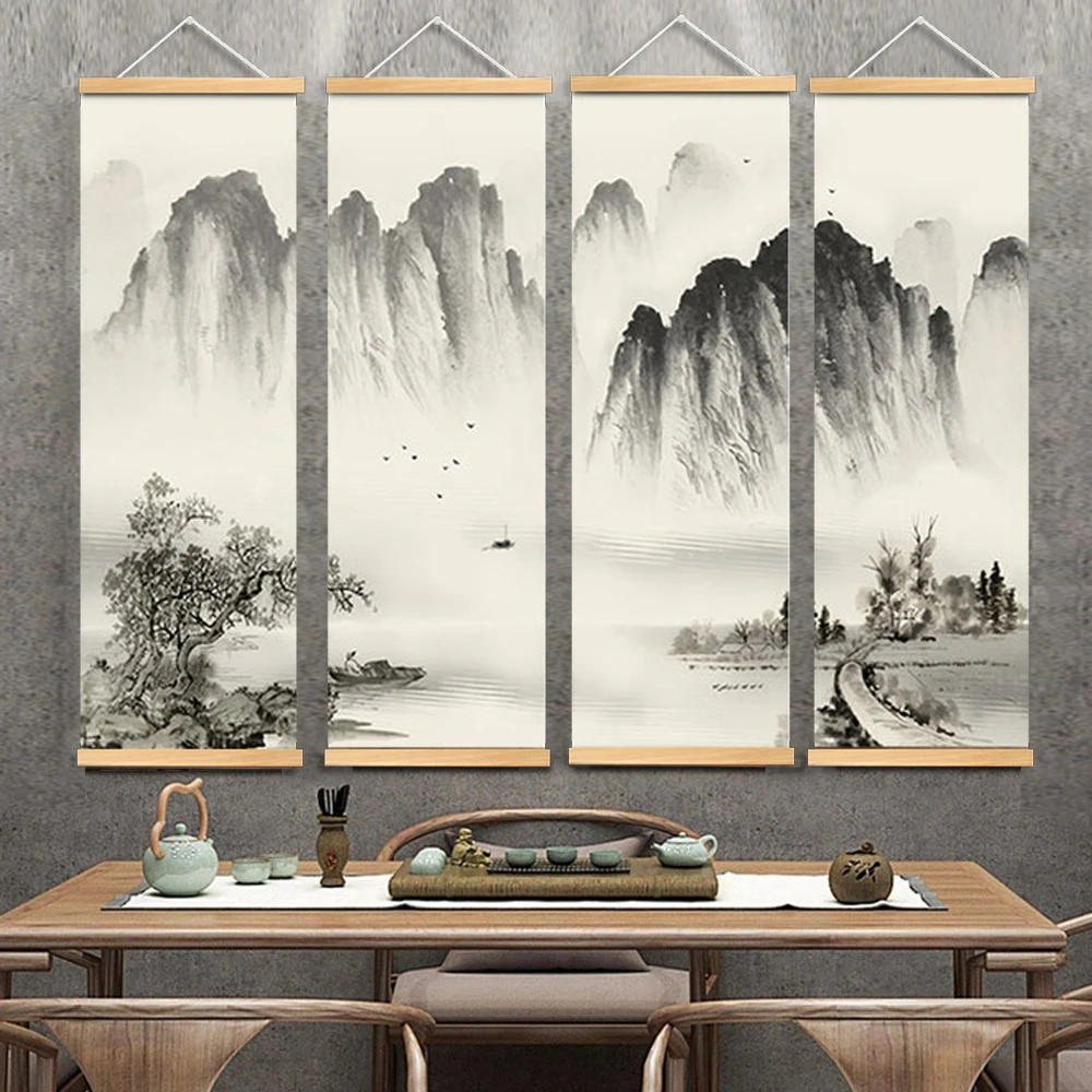 Chinese Style Ink Painting Alpine Canvas Decorative Painting Bedroom Living Room Wall Art Posters Solid Wood Scroll Paintings
Chinese Style Ink Painting Alpine Canvas Decorative Painting Bedroom Living Room Wall Art Posters Solid Wood Scroll Paintings