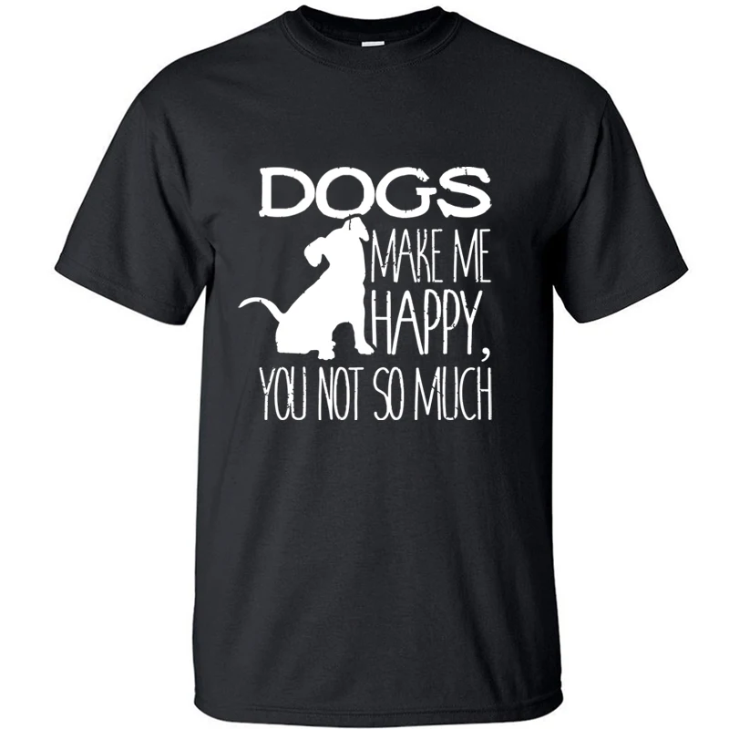 Dogs Make Me Happy You Not So Much Funny T Shirt Men Cotton Tshirt Overside T-shirt Summer Tops Tees Short Sleeve Streetwear
Dogs Make Me Happy You Not So Much Funny T Shirt Men Cotton Tshirt Overside T-shirt Summer Tops Tees Short Sleeve Streetwear
