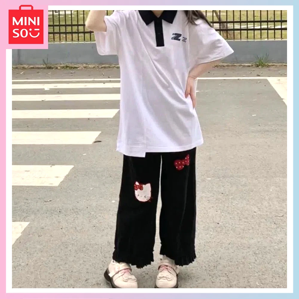 Miniso Hellokitty Wide-Leg Pants for Women Fall winter Small Student Loose Casual Comfort Nine-Point Slim Straight Leg Pants 
Miniso Hellokitty Wide-Leg Pants for Women Fall winter Small Student Loose Casual Comfort Nine-Point Slim Straight Leg Pants