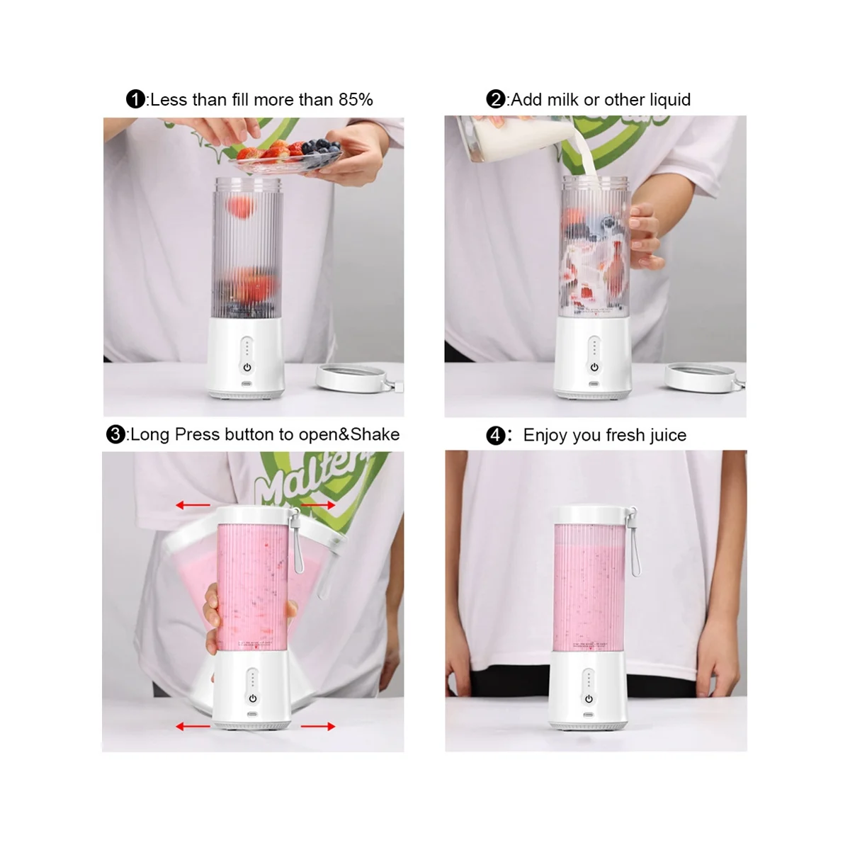 450ML Rechargeable Mixers Fruit Juicers Mixer 6 Blades Portable Electric Juicers Maker Fruit Blender Fruits Extractors-C
450ML Rechargeable Mixers Fruit Juicers Mixer 6 Blades Portable Electric Juicers Maker Fruit Blender Fruits Extractors-C