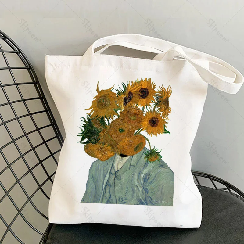 Canvas Shoulder Tote Bag Shopper Bags reusable Beach White Handbag Women's Van Gogh harajuku aesthetic Cartoon Art Teacher Gift
Canvas Shoulder Tote Bag Shopper Bags reusable Beach White Handbag Women's Van Gogh harajuku aesthetic Cartoon Art Teacher Gift