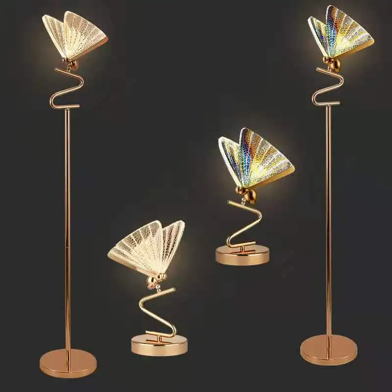 Modern creative atmosphere bedroom bedside decoration butterfly transparent crystal table lamp living room study floor lamp
Modern creative atmosphere bedroom bedside decoration butterfly transparent crystal table lamp living room study floor lamp