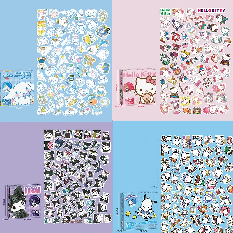 Стикер Sanrios Hello Kitty Kuromi Cinnamoroll, для девочек, для ноутбука, телефона, дневника, милый мультяшный стикер Sanrios, 60 шт.
Стикер Sanrios Hello Kitty Kuromi Cinnamoroll, для девочек, для ноутбука, телефона, дневника, милый мультяшный стикер Sanrios, 60 шт.