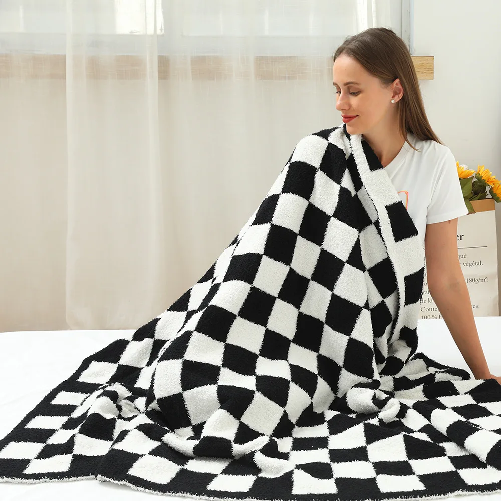 Throw Blankets Flannel Blanket with Checkerboard Grid Pattern Soft Throw Blanket for Couch, Bed, Sofa Luxurious Warm and Cozy
Throw Blankets Flannel Blanket with Checkerboard Grid Pattern Soft Throw Blanket for Couch, Bed, Sofa Luxurious Warm and Cozy