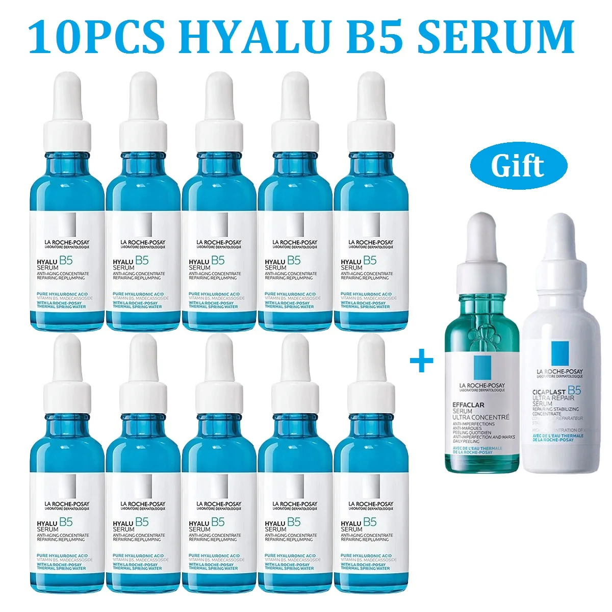 10PCS La Roche-Posay Hyalu B5 Serum 30ml Anti-Age Moisturize and Remove Lines Facial Skin Barrier Repair Sensitive Skin Dryness
10PCS La Roche-Posay Hyalu B5 Serum 30ml Anti-Age Moisturize and Remove Lines Facial Skin Barrier Repair Sensitive Skin Dryness