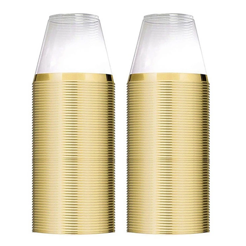 4X Golden Plastic Cups 9 Oz Disposable Cup Plastic Wine Glass Party Cups Transparent Plastic Cup For Parties
4X Golden Plastic Cups 9 Oz Disposable Cup Plastic Wine Glass Party Cups Transparent Plastic Cup For Parties