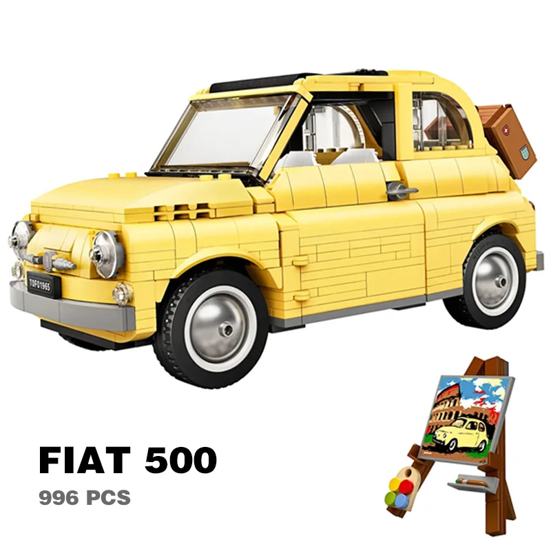 Fiat 500 Building Blocks Bricks Yellow CAR Station Wagon Model Toy Education Birthday Christmas Gift Compatible 10271 77942 
Fiat 500 Building Blocks Bricks Yellow CAR Station Wagon Model Toy Education Birthday Christmas Gift Compatible 10271 77942