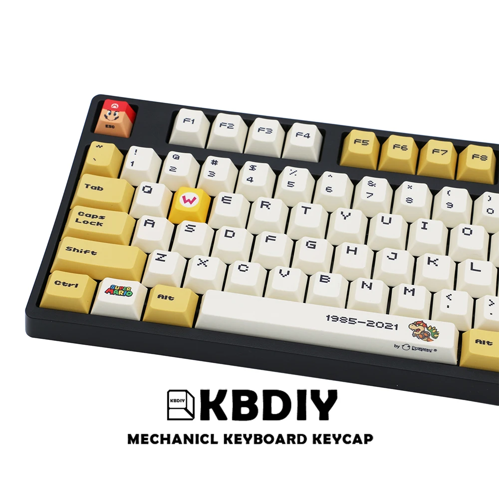 

KBDiy 119 Keys PBT Keycap Cherry Profile DYE-SUB Personalized MX Switch Keycaps Mini For Mechanical Keyboard 61 64 84 108 Layout