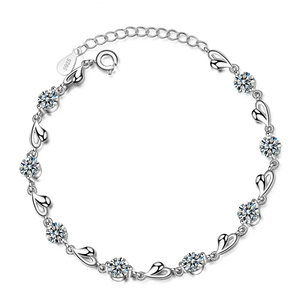 Women Love Heart Zircon Bracelets 925 Stamp Wedding Luxury Quality Bracelets Jewelry Gift with Delicate Box
Women Love Heart Zircon Bracelets 925 Stamp Wedding Luxury Quality Bracelets Jewelry Gift with Delicate Box
