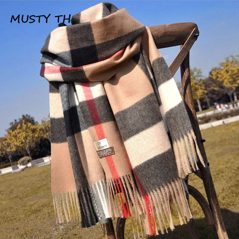 Winter Women's Scarf Luxury Brand Plaid Tassel Cashmere Scarf Designer for Ladies Shawls Scaves Warm British Style Thicken Women
Winter Women's Scarf Luxury Brand Plaid Tassel Cashmere Scarf Designer for Ladies Shawls Scaves Warm British Style Thicken Women