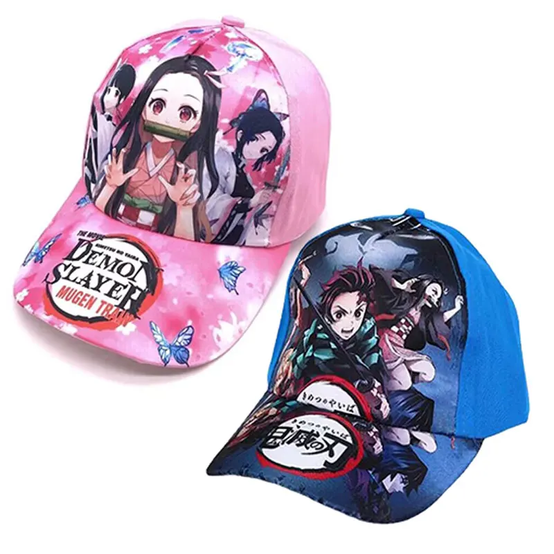 Kids party Anime Demon Slayer Baseball Hat Cotton Cartoon Kimetsu no Yaiba Outdoor Sunshade Cap 3D Printing Cosplay girls hats
Kids party Anime Demon Slayer Baseball Hat Cotton Cartoon Kimetsu no Yaiba Outdoor Sunshade Cap 3D Printing Cosplay girls hats