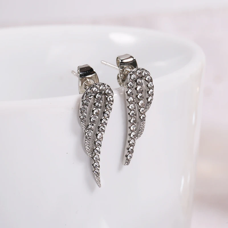New Fashion Silver Color Wings Shaped Women's Stud Earrings Exquisite Cubic Zirconia Wedding Engagement Bridal Jewelry Gifts
New Fashion Silver Color Wings Shaped Women's Stud Earrings Exquisite Cubic Zirconia Wedding Engagement Bridal Jewelry Gifts
