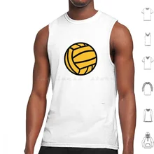 Water Ball Tank Tops Print Cotton Water Ball Sports Player Yellow Icon Symbol Logo