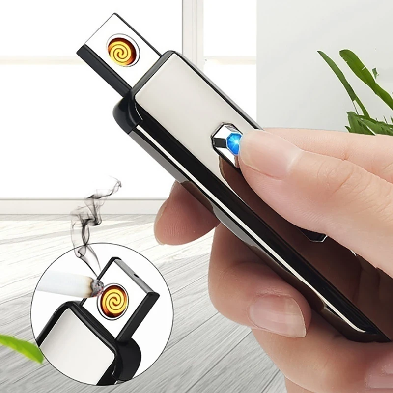 Portable Electronic Lighter USB Rechargeable Windproof Smoking Accessories Tools Multicolor Lighters Ultra-thin Men's Gifts
Portable Electronic Lighter USB Rechargeable Windproof Smoking Accessories Tools Multicolor Lighters Ultra-thin Men's Gifts