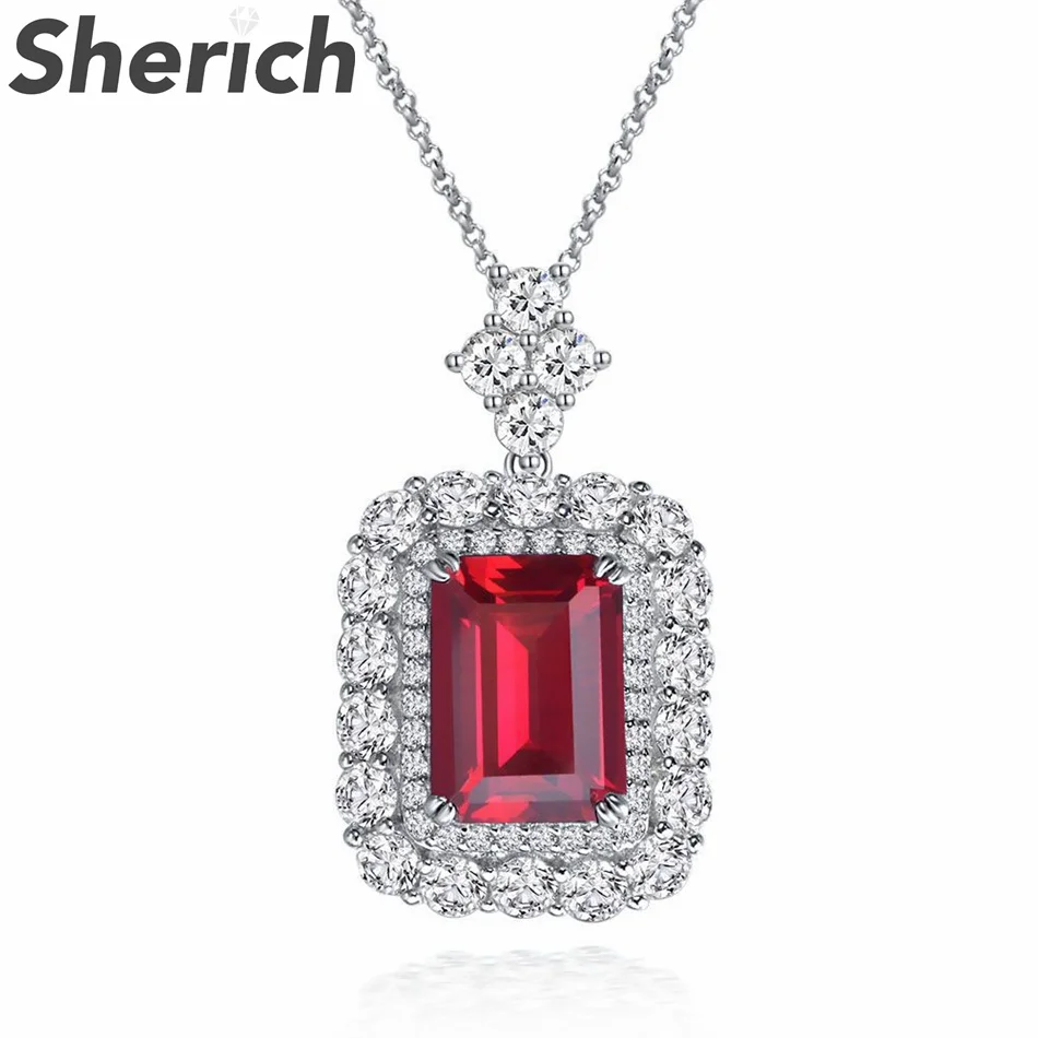 Sherich Ruby 10ct Green Rectangle High Carbon Diamond S925 Sterling Silver Luxury Pendant Necklace Women's Banquet Jewelry New
Sherich Ruby 10ct Green Rectangle High Carbon Diamond S925 Sterling Silver Luxury Pendant Necklace Women's Banquet Jewelry New