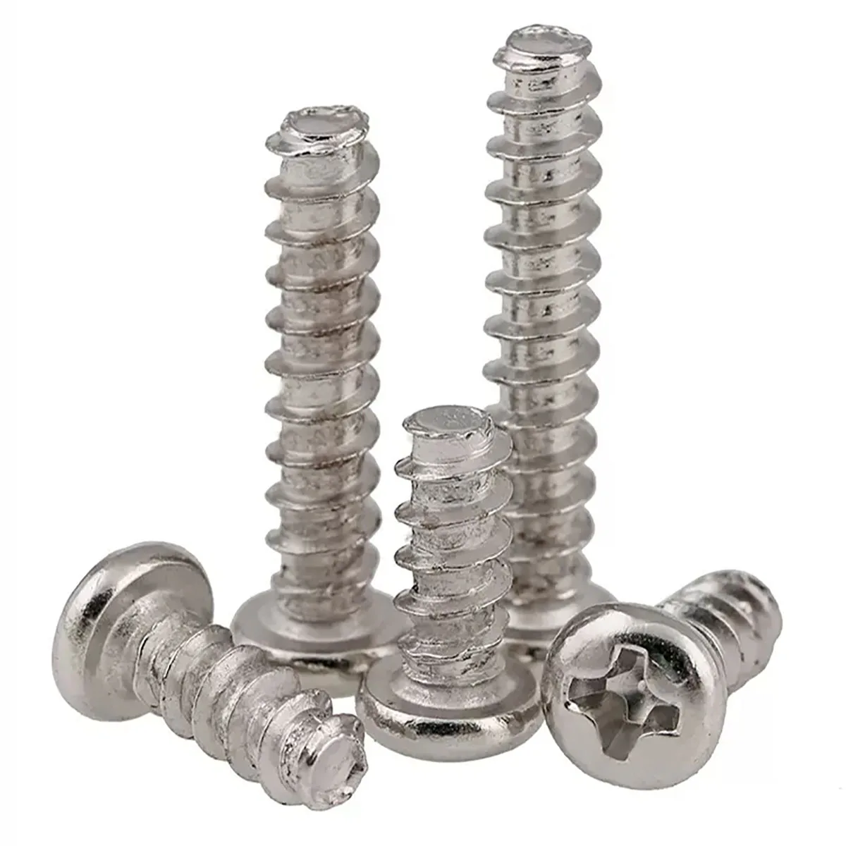 M1.4 M1.7 M2 M2.3 M2.6 M3 M3.5 M4 Mini Nickel Plated Steel Cross Recess Phillips Pan Round Head Flat End Self Tapping Screw
M1.4 M1.7 M2 M2.3 M2.6 M3 M3.5 M4 Mini Nickel Plated Steel Cross Recess Phillips Pan Round Head Flat End Self Tapping Screw
