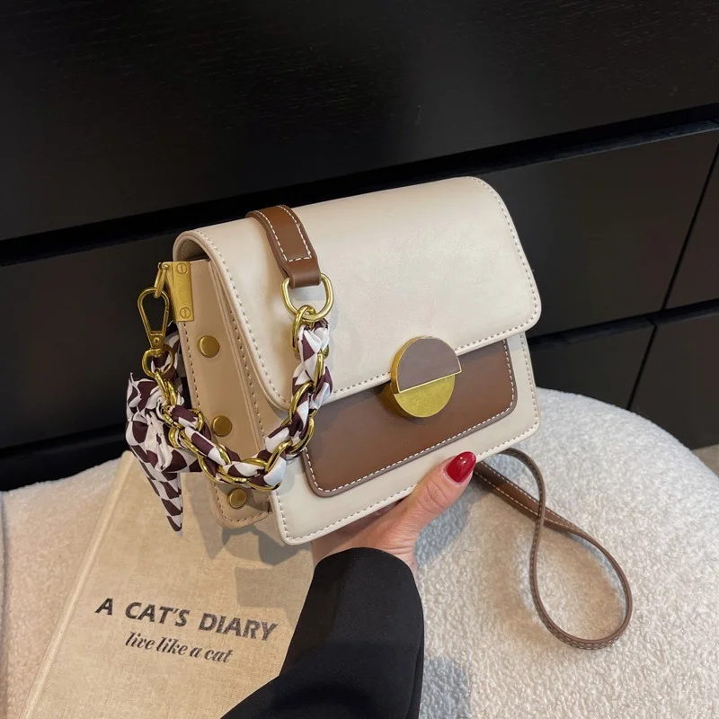 Contrast Colour PU Leather Crossbody Bags For Women Luxury Scarves Chain Shoulder Bag Ladies Purses and Handbags Trended Brand
Contrast Colour PU Leather Crossbody Bags For Women Luxury Scarves Chain Shoulder Bag Ladies Purses and Handbags Trended Brand