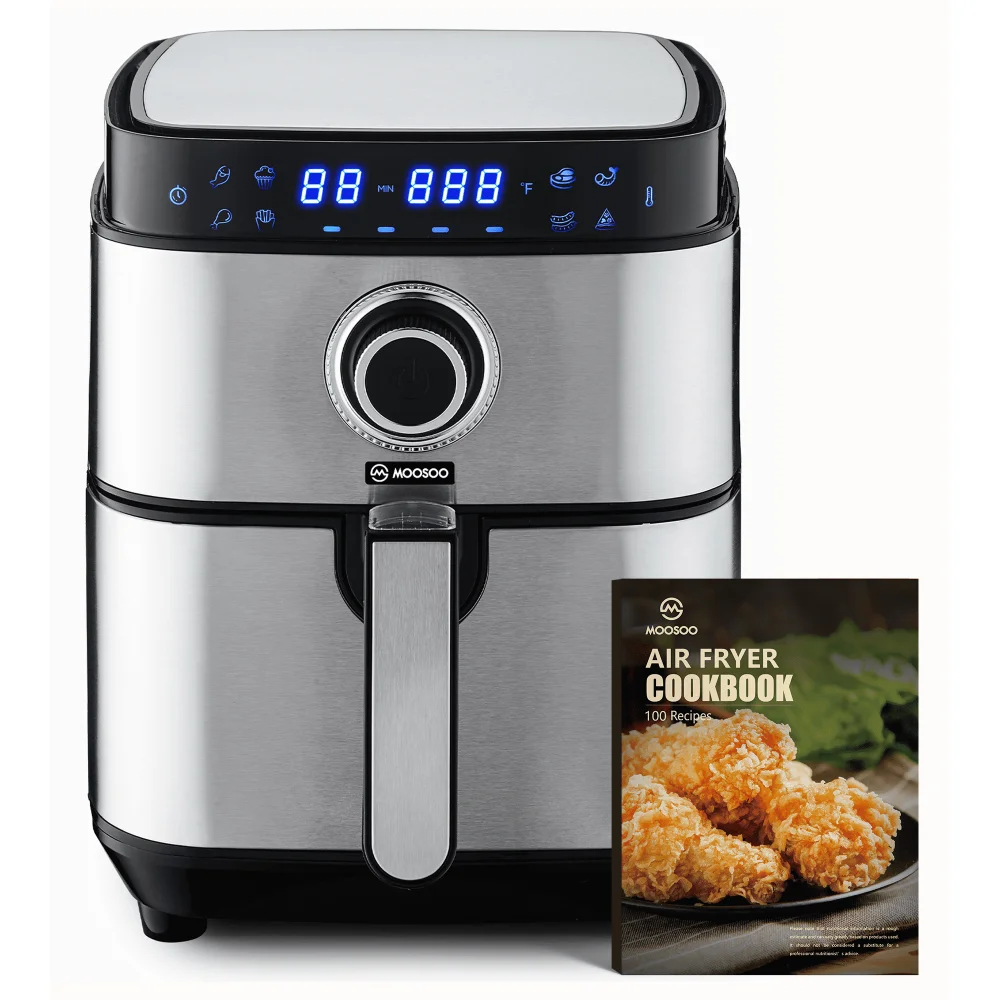 oil-free air fryer 5.2Qt Air Fryer, Touchscreen Control Panel, 8 Preset Modes, Air Fryer Cookbook
oil-free air fryer 5.2Qt Air Fryer, Touchscreen Control Panel, 8 Preset Modes, Air Fryer Cookbook