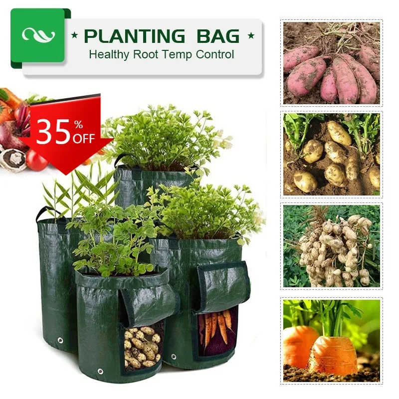 1pc PE Planting Bag Potato Tomato Vegetable Plant Growth Bag Green Bag For Home Yard Garden Balcony Plant Care Accessories
1pc PE Planting Bag Potato Tomato Vegetable Plant Growth Bag Green Bag For Home Yard Garden Balcony Plant Care Accessories