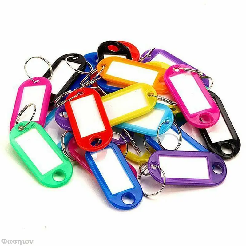 

Numbered Label Colorful Tag Tags Key Split Label With Luggage Tags Baggage Plastic Name Tags 30pcs/lot Ring Name Keychain