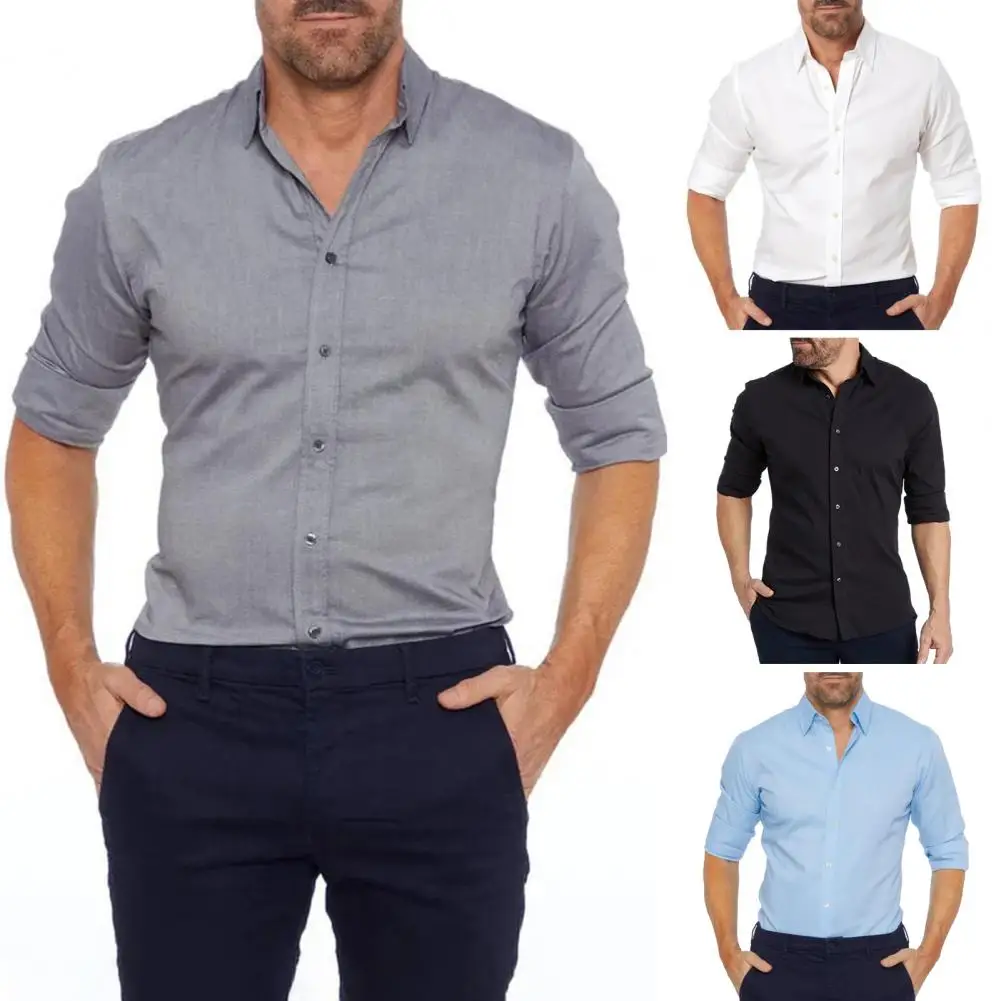 Мужская деловая рубашка с отложным воротником, желтая дышащая рубашка с воротником с лацканами, для работы или торжественных случаев, лето
Мужская деловая рубашка с отложным воротником, желтая дышащая рубашка с воротником с лацканами, для работы или торжественных случаев, лето