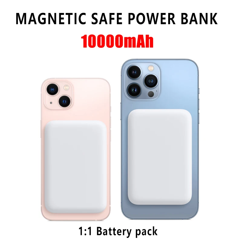 10000mAh 1:1 Original Magnetic Wireless Power Bank Portable Battery Pack For MagSafe Apple iPhone 13 12pro Max Mini PowerBank
10000mAh 1:1 Original Magnetic Wireless Power Bank Portable Battery Pack For MagSafe Apple iPhone 13 12pro Max Mini PowerBank