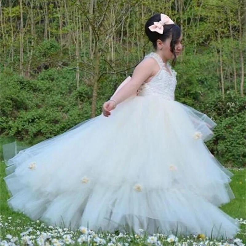 Pageant Flower Girls Dresses For Weddings Layers Handmade Flowers Lace Girls Wedding Dress Tulle Puffy Kids Party Prom Gown
Pageant Flower Girls Dresses For Weddings Layers Handmade Flowers Lace Girls Wedding Dress Tulle Puffy Kids Party Prom Gown