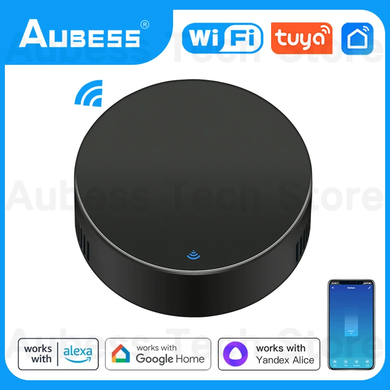 Aubess IR Remote Control Tuya WiFi Universal Infrared Tuya For Smart Home Control TV DVD Works WithAlice Alexa Google Home
Aubess IR Remote Control Tuya WiFi Universal Infrared Tuya For Smart Home Control TV DVD Works WithAlice Alexa Google Home