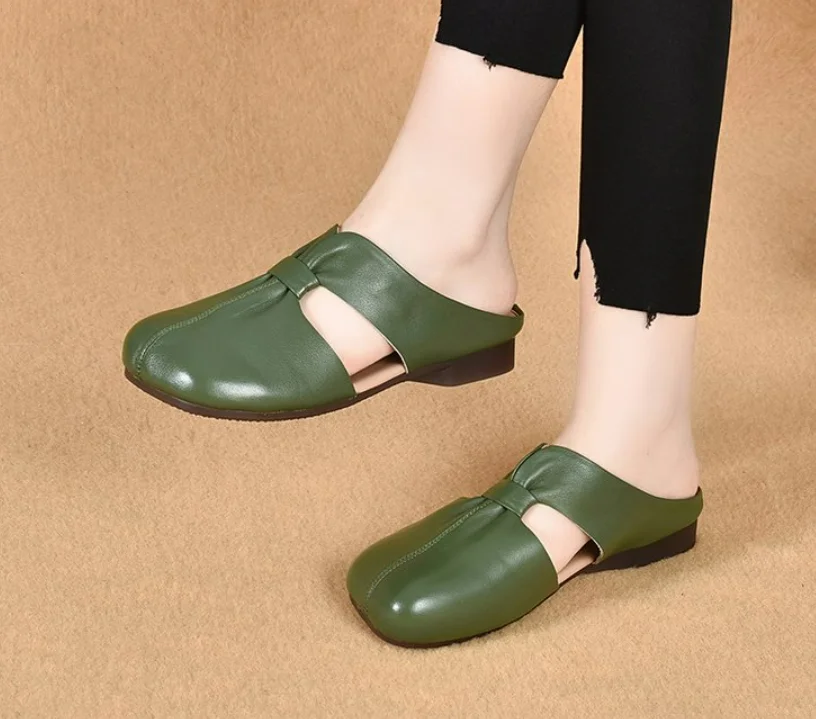 Women's Slippers Summer New Fashion Baotou Slippers Outdoor Leisure Flat Slippers Leather Women's Shoes Beach Flip-flop
Women's Slippers Summer New Fashion Baotou Slippers Outdoor Leisure Flat Slippers Leather Women's Shoes Beach Flip-flop