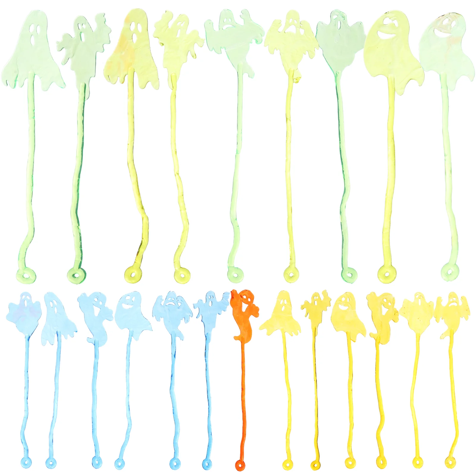 

50Pcs Sticky Toys Funny Stretchy Throwing Sticky Ghost Toy Wall Sticky Ghost for Kids