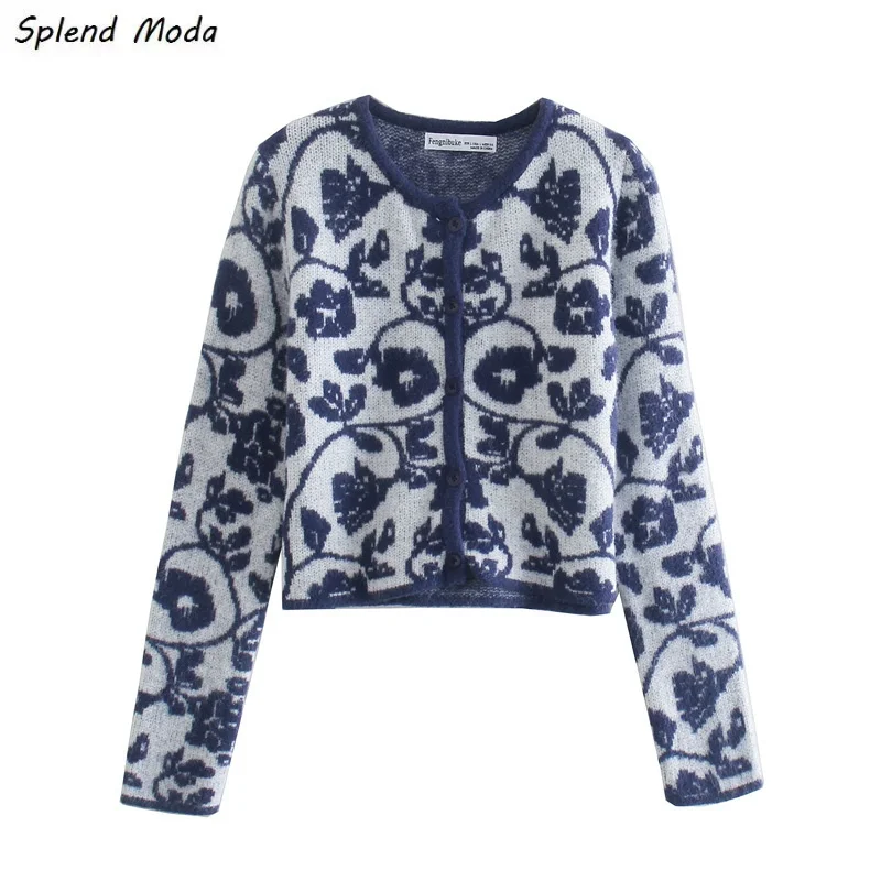 Splend Moda Autumn 2021 Women Clothes Korean Style Vintage Urban Casual Single Breasted Floral Jacquard Knit Cardigans Sweater
Splend Moda Autumn 2021 Women Clothes Korean Style Vintage Urban Casual Single Breasted Floral Jacquard Knit Cardigans Sweater