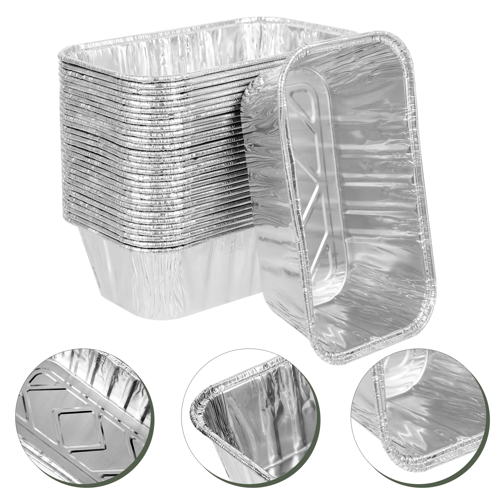 30 Pcs Tin Foil Plate Pan Food Serving Tray Barbecue Pans Disposable Loaf BBQ Accessories Box Holders Containers
30 Pcs Tin Foil Plate Pan Food Serving Tray Barbecue Pans Disposable Loaf BBQ Accessories Box Holders Containers