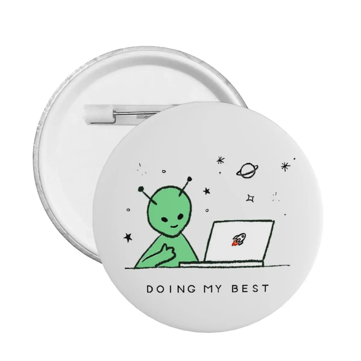 Прелестная брошь на булавке с надписью «Doing My Best»
Прелестная брошь на булавке с надписью «Doing My Best»