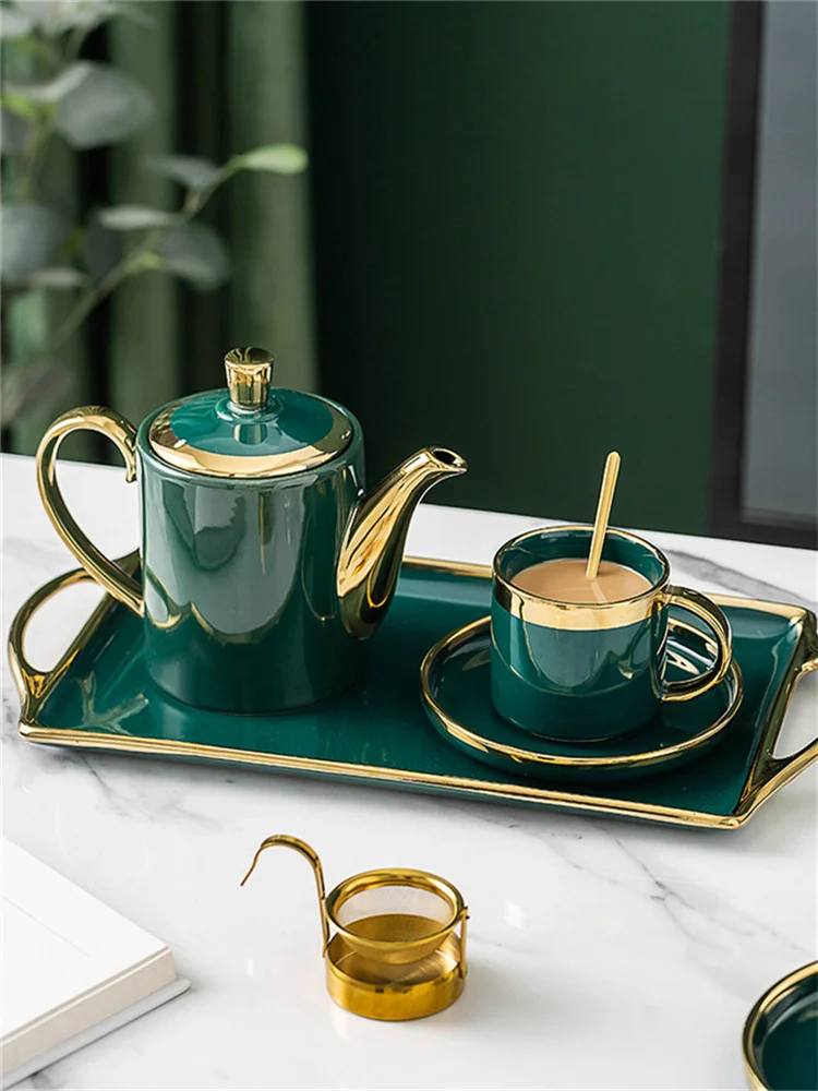 European Style Ceramic Coffee Cups & Pot Set Breakfast Milk Tea Mugs With Tray Drinkware Dessert Fruit Classic Plate Gift New
European Style Ceramic Coffee Cups & Pot Set Breakfast Milk Tea Mugs With Tray Drinkware Dessert Fruit Classic Plate Gift New