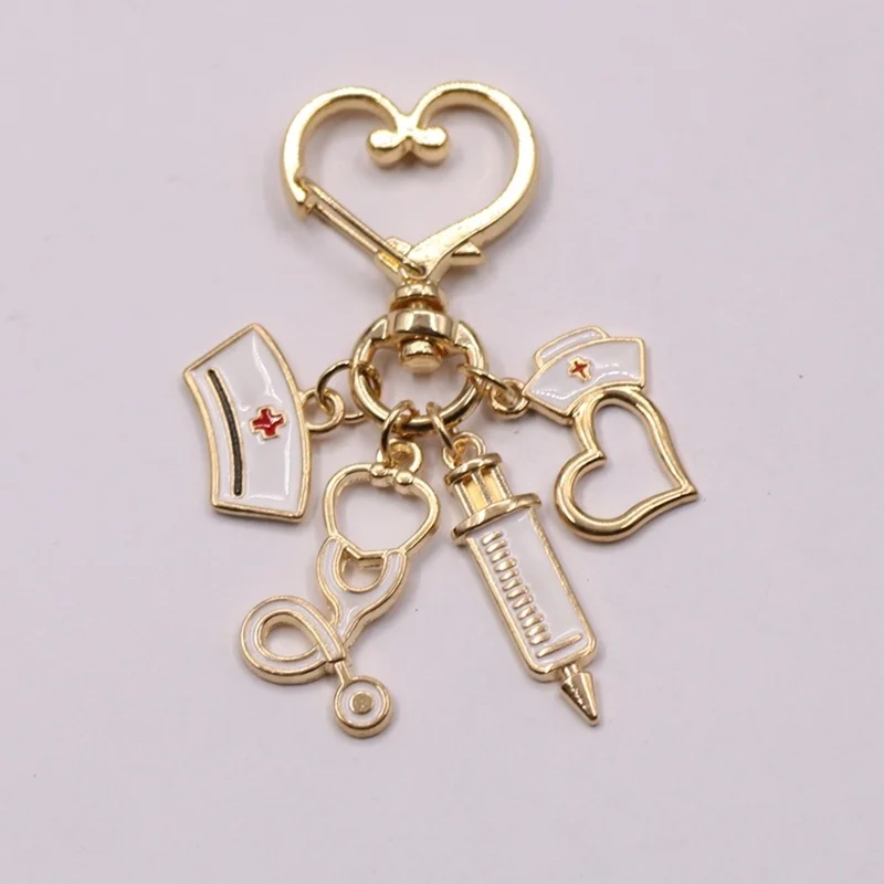 New Fashion Doctor Nurse Medical Tool Syringe Stethoscope Heart Keychain Medicine Gift Jewelry
New Fashion Doctor Nurse Medical Tool Syringe Stethoscope Heart Keychain Medicine Gift Jewelry