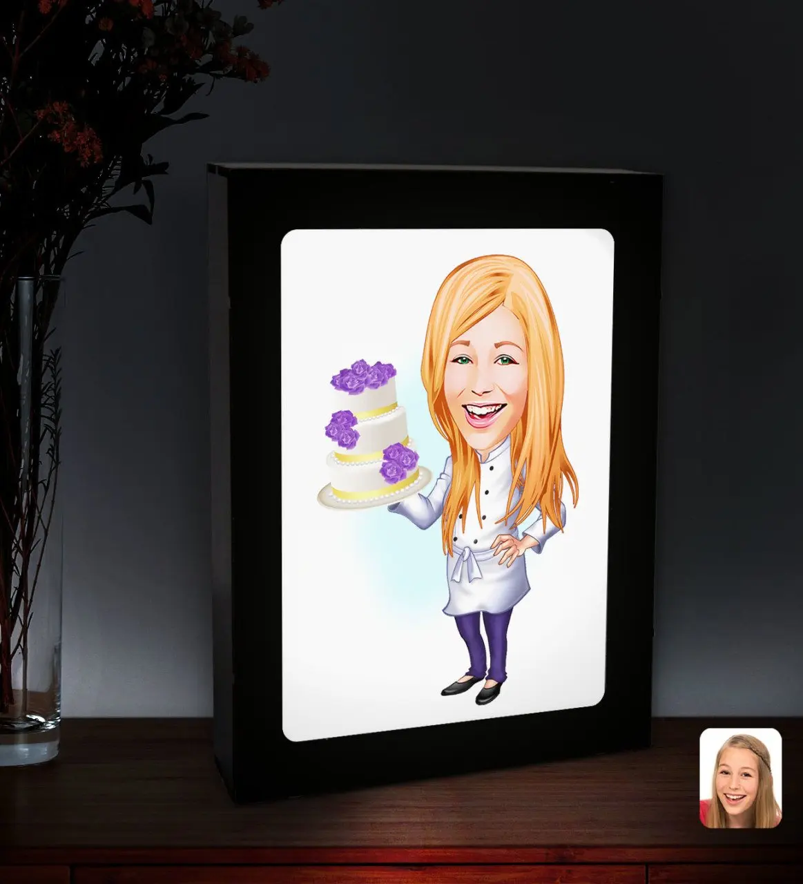 Персонализированная карикатура шеф-повара со светодиодной подсветкой, деревянное изображение Çerçevesi-2
Персонализированная карикатура шеф-повара со светодиодной подсветкой, деревянное изображение Çerçevesi-2