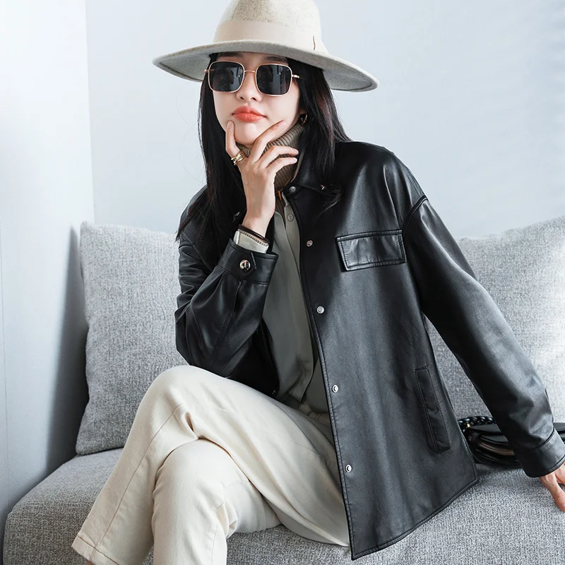 Fashion Genuine Leather Jacket Women Trench Coat Spring Fall Sheepskin Women Clothes Windbreaker Jackets Chaquetas Lq520
Fashion Genuine Leather Jacket Women Trench Coat Spring Fall Sheepskin Women Clothes Windbreaker Jackets Chaquetas Lq520