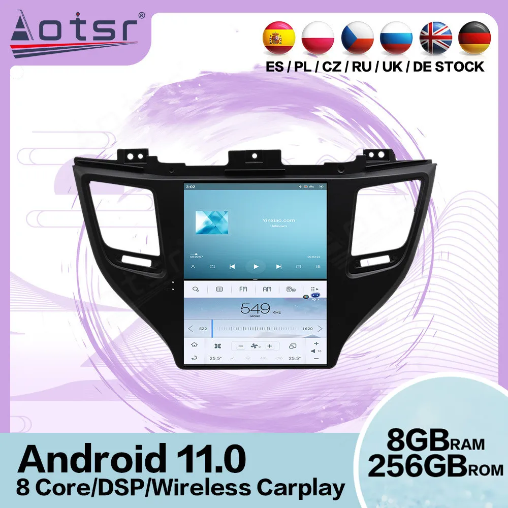 Qualcomm Tesla Screen Android 11 Car Radio Receiver For Toyota Hyundai Tuscon 2015 2016 2017 2018 GPS Stereo Audio IPS Head Unit
Qualcomm Tesla Screen Android 11 Car Radio Receiver For Toyota Hyundai Tuscon 2015 2016 2017 2018 GPS Stereo Audio IPS Head Unit