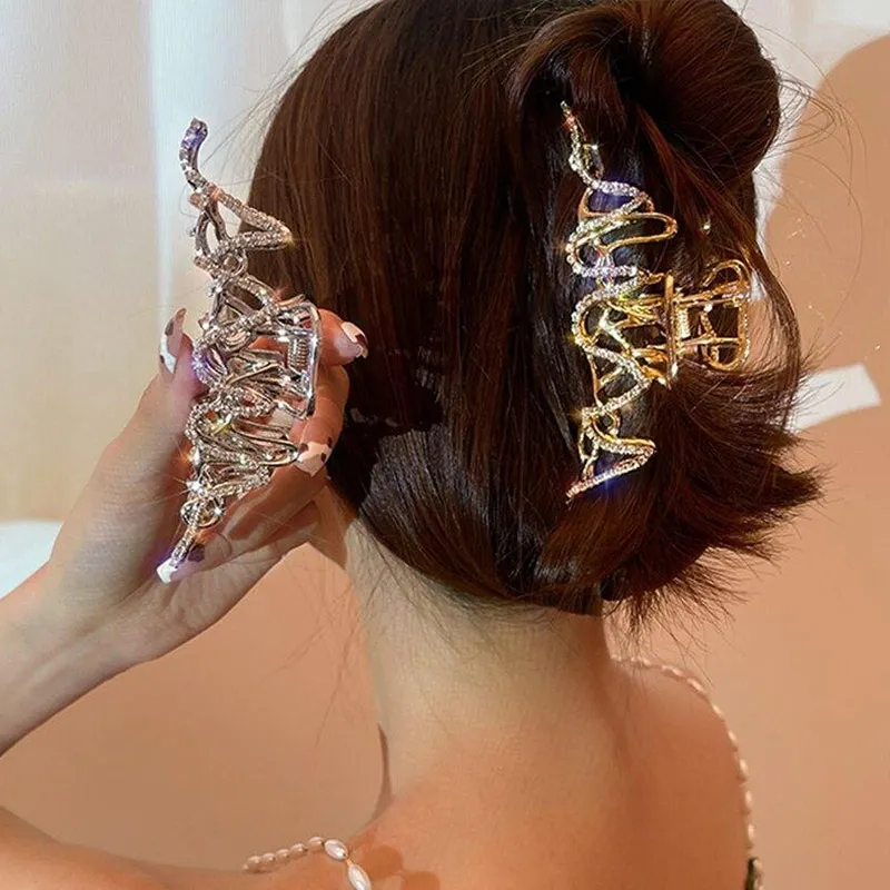 1Pc Women Girls Shiny Gold Silver Hair Claw Crab Clip Hairpin Zircon Headwear Hair Accessories Rhinestone Hair Clips
1Pc Women Girls Shiny Gold Silver Hair Claw Crab Clip Hairpin Zircon Headwear Hair Accessories Rhinestone Hair Clips