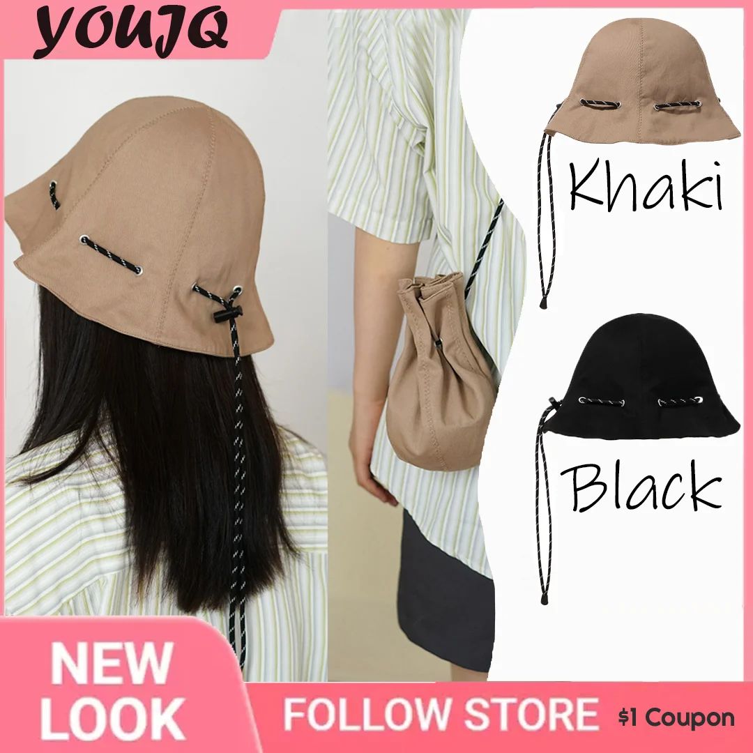 Women's Solid Drawstring Fisherman Hat Straight Storage Foldable Cross-body Bag Basin Hat Japanese Sunscreen Hat
Women's Solid Drawstring Fisherman Hat Straight Storage Foldable Cross-body Bag Basin Hat Japanese Sunscreen Hat