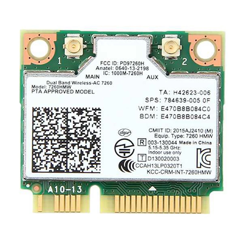 7260AC Wireless Network Card Bluetooth4.0 MINI PCIE Wifi Adapter Dual Band Gigabit Network Card
7260AC Wireless Network Card Bluetooth4.0 MINI PCIE Wifi Adapter Dual Band Gigabit Network Card