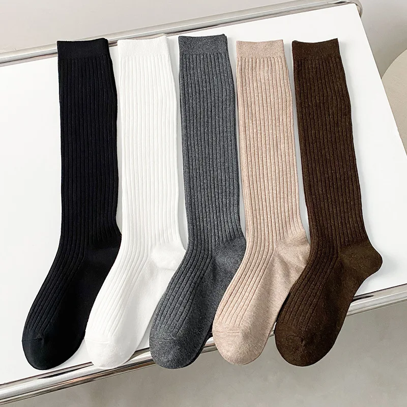 Women's Mid Calf Socks Autumn Winter Warm Long Stockings Ins Trendy Knee Cotton Sock Japanese JK Solid Vertical Stripes Stocking
Women's Mid Calf Socks Autumn Winter Warm Long Stockings Ins Trendy Knee Cotton Sock Japanese JK Solid Vertical Stripes Stocking