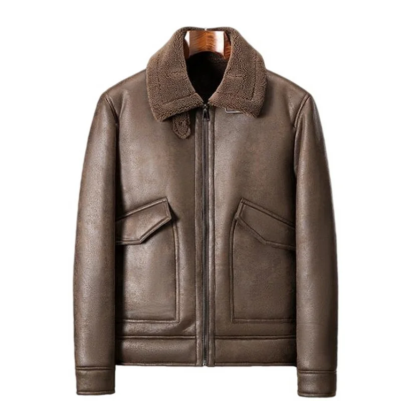 2022 Aurumn Winter Men's New Long Sleeve PU Leather Jackets Male Velvet Warm Outwear Men Short Imitation Fur Outerwear & Coats
2022 Aurumn Winter Men's New Long Sleeve PU Leather Jackets Male Velvet Warm Outwear Men Short Imitation Fur Outerwear & Coats