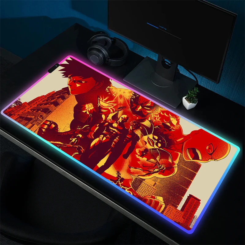 Anime One Punch Man Mousepad RGB Gaming Mouse Mat LED Rubber Mouse Pad Gamer Locking Edge Desk Mat Non-Slip Carpet Accessories
Anime One Punch Man Mousepad RGB Gaming Mouse Mat LED Rubber Mouse Pad Gamer Locking Edge Desk Mat Non-Slip Carpet Accessories
