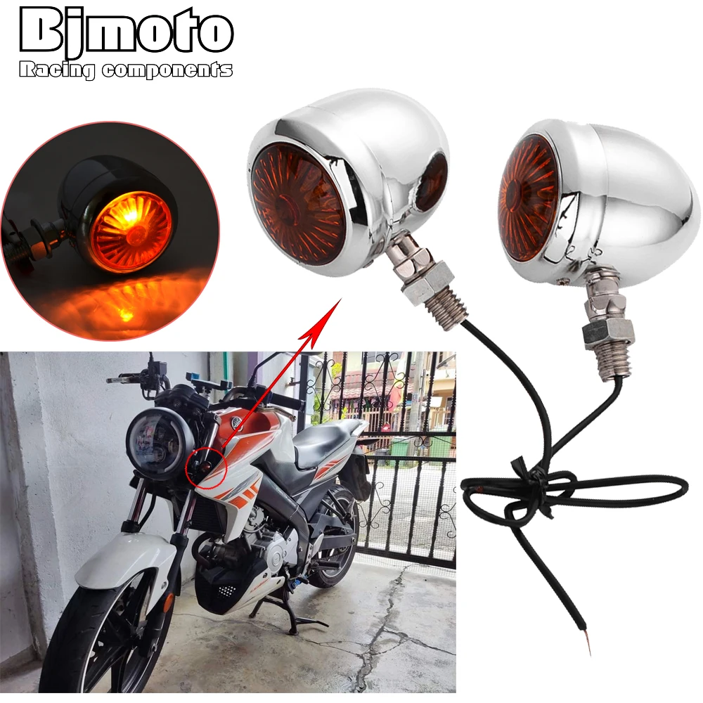 2PCS Motorcycle Turn Signals Indicator Light Retro Bullet Flashers LED Blubs Lamp For Harley Honda Universal Motocross M10 Bolt
2PCS Motorcycle Turn Signals Indicator Light Retro Bullet Flashers LED Blubs Lamp For Harley Honda Universal Motocross M10 Bolt
