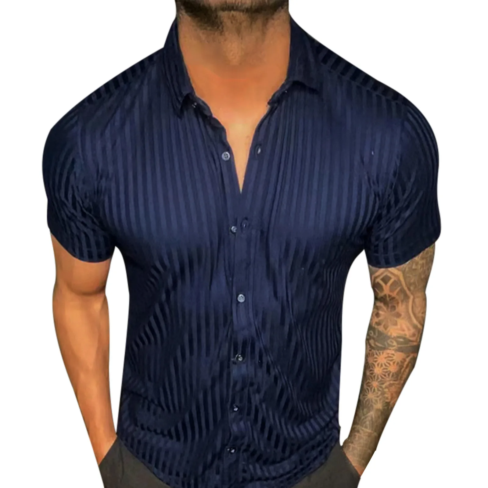 Mens Summer Casual Fashion Lapel Thin Mercerized Short Sleeved Shirt Button Men's Clothes Streetwear Vintage Korean Fashion
Mens Summer Casual Fashion Lapel Thin Mercerized Short Sleeved Shirt Button Men's Clothes Streetwear Vintage Korean Fashion