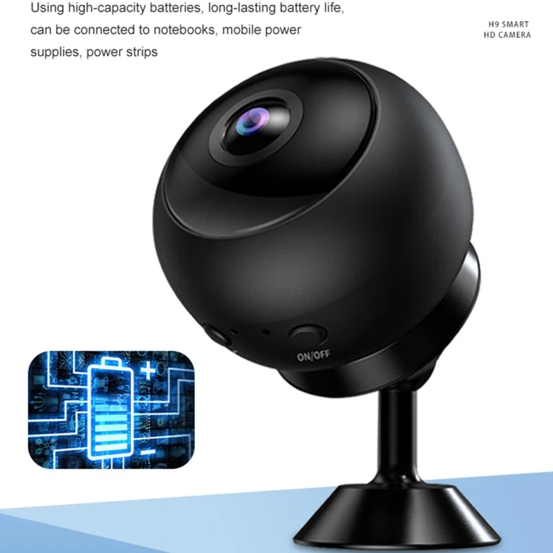 Мини-камера видеонаблюдения 1080p WiFi с ночным видением и углом обзора 170 градусов
Мини-камера видеонаблюдения 1080p WiFi с ночным видением и углом обзора 170 градусов