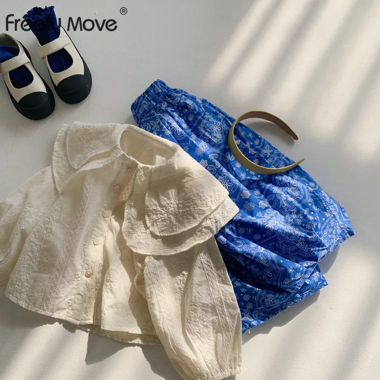 Freely Move Girls Lapel Blouse With Puff Sleeves Shirt Spring Cotton Solid Jacquard Children Girl Tops Blouse Kids Clothes
Freely Move Girls Lapel Blouse With Puff Sleeves Shirt Spring Cotton Solid Jacquard Children Girl Tops Blouse Kids Clothes