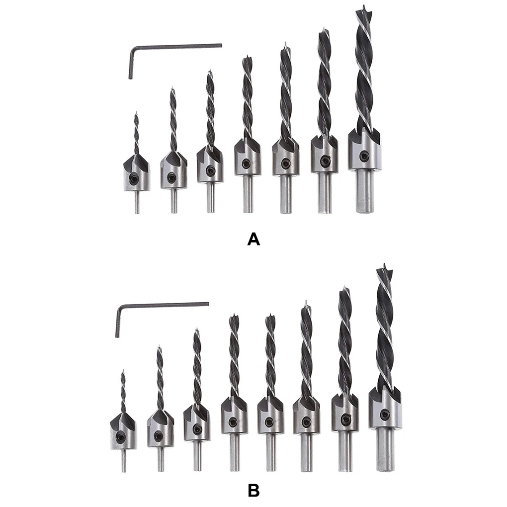 Countersink Drill Bit Twist Counterbore 3-10mm Bits Reamer Hole Opener High-speed Steel Replacement DIY Tools 7PCS Bits
Countersink Drill Bit Twist Counterbore 3-10mm Bits Reamer Hole Opener High-speed Steel Replacement DIY Tools 7PCS Bits